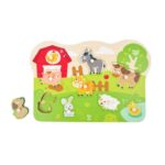 Дървен пъзел за игра Ферма, 10 части, Hape - Image 2