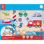 Дървен пъзел за игра Спешна помощ Hape