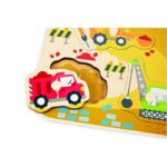 Дървен пъзел за игра Строителни машини, 10 части, Hape - Image 2