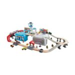 Дървен влак в кутия мегаполис 80 части, Hape – снимка 10 от 12
