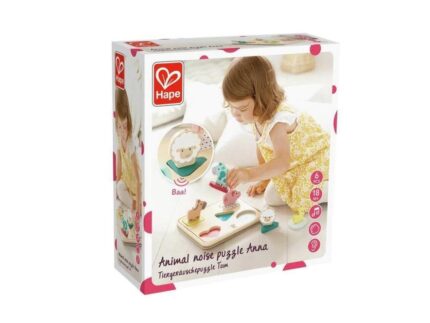 Дървен звуков пъзел Животни, 6 части, Hape