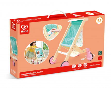 Дървена количка за кукли 2 части, Hape