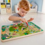 Дървена игра Магнитен лабиринт Джунгла, Hape - Image 4
