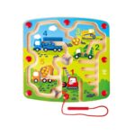 Дървена игра Магнитен лабиринт машини, Hape - Image 2