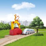 Дървена играчка Автоматичен влаков звънец, Hape - Image 5