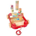 Дървено ремарке с кубчета, Hape - Image 2