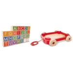 Дървено ремарке с кубчета, Hape - Image 3