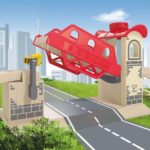 Дървена играчка Железопътен повдигащ се мост, Hape - Image 5