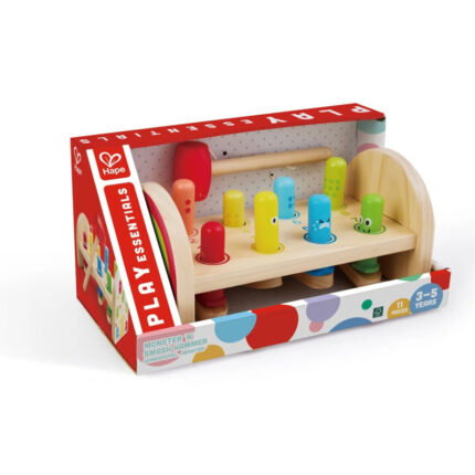 Дървена играчка с чукче Чудовища, Hape