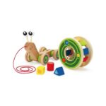 Дървена играчка за дърпане охлюв, Hape - Image 5