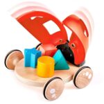 Дървена играчка за дърпане и сортиране Калинка, 20 см, Hape - Image 2