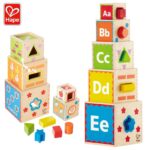 Дървени кубчета за сортиране 10 части, Hape - Image 2