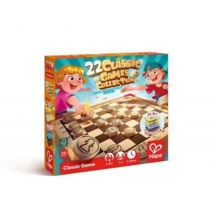 Дървена колекция класически настолни игри, Hape