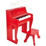 Дървено светлинно пиано и стол червено, Hape - Image 2