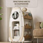 Детска библиотека за книги с въртящ се дизайн кафява, Feelkids - Image 5