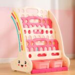 Детска етажерка за играчки и книги червена, Feelkids - Image 2