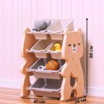 Детска етажерка за играчки и книги розово мече регулируема, Feelkids - Image 4