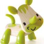 Бамбукова играчка Мини животни Носорог, Hape