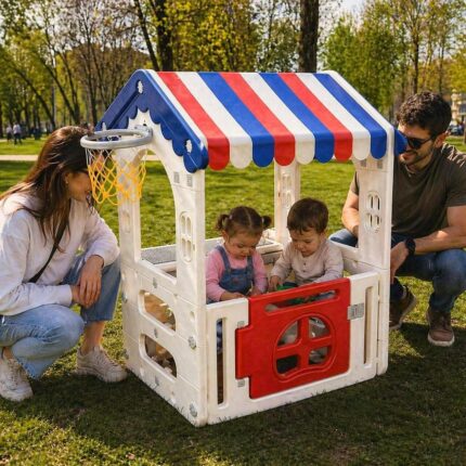 Детска къща за игра 3 в 1 морски цветове, Feelkids