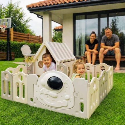 Детска къщичка с ограда 2 в 1 Космонавт, Feelkids