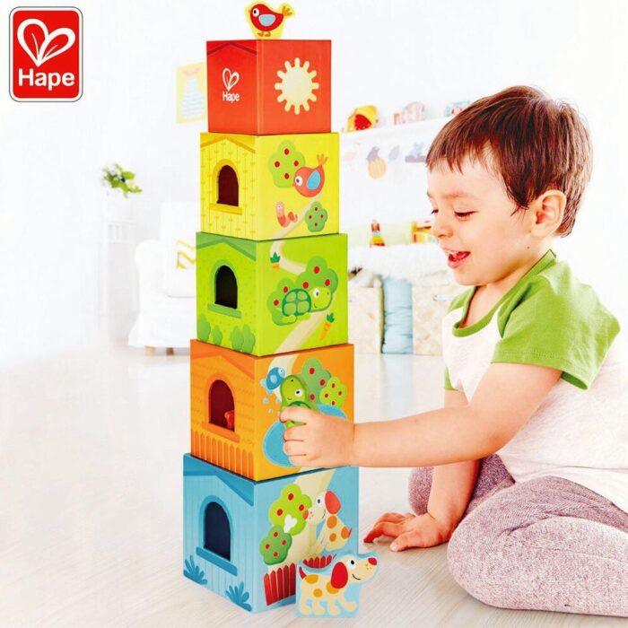 Детска Кула с Животни 9 части, Hape Детска кула с животни 9 части, Hape