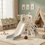 Детска пързалка 3 в 1 сиво мече, Feelkids - Image 3