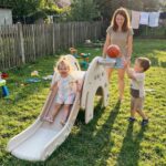 Детска пързалка 3 в 1 Слонче кафява, Feelkids