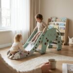Детска пързалка Жираф 170 см зелена, Feelkids - Image 3