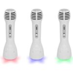 Bluetooth микрофон със светлини и тонколона бял, iDance - Image 3