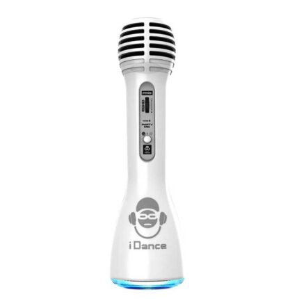 Bluetooth микрофон със светлини и тонколона бял, iDance