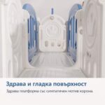 Детски център с пързалка люлка и катерушка 11 в 1 син, Feelkids - Image 11