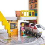 Детски дървен железопътен комплект 40 части, Hape - Image 7