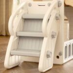 Детски игрален център 9 в 1 с пързалка и люлка сив, Feelkids - Image 6