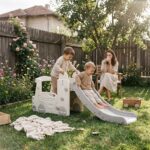 Детски игрален модул Автобус с пързалка сив, Feelkids - Image 2
