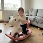 Детско люлеещо конче 3 в 1 с родителски контрол розово, Feelkids
