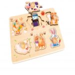 Дървен пъзел Животни от фермата, Hape - Image 2