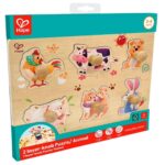 Дървен пъзел Животни от фермата, Hape
