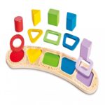 Дървен пъзел сортер с форми 11 части, Hape - Image 3