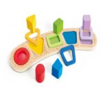 Дървен пъзел сортер с форми 11 части, Hape - Image 4
