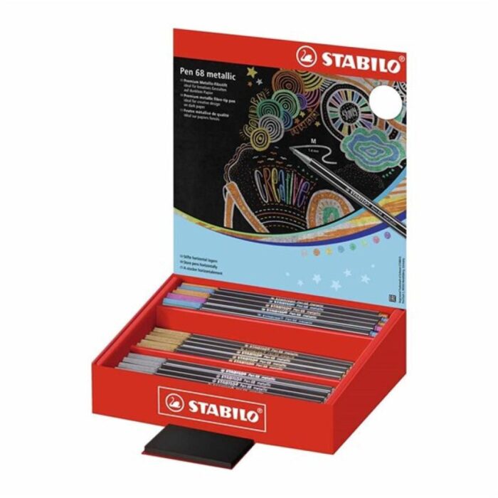 Дисплей флумастери, Stabilo, Pen 68 metallic, 60 броя Дисплей флумастери Pen 68 metallic Stabilo