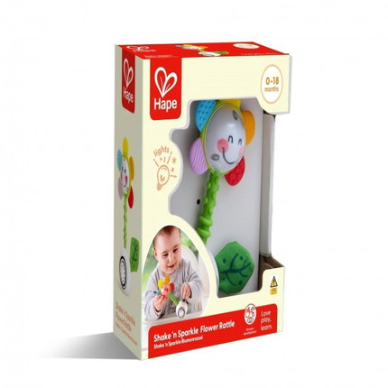 Дрънкалка и чесалка за зъби Цвете, Hape