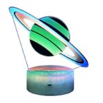 3D LED лампа Сатурн 20 см, Robetoy - Image 2