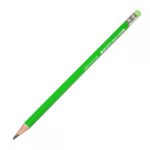 Графитен молив Swano fluo HB с гума Зелен, Stabilo