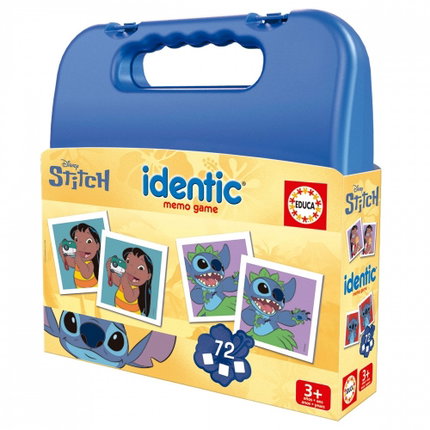Игра за памет в куфарче Stitch 72 карти, Educa