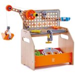 Дървена работна маса Млад изобретател 58 части, Hape - Image 2