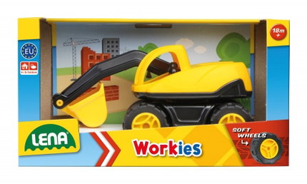 Количка за игра Багер Workies, 13 см, Lena