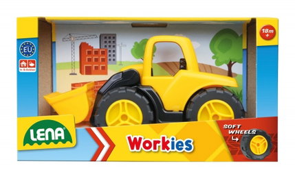 Количка за игра Булдозер Workies, 14 см, Lena