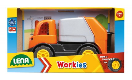 Количка за игра Камион за боклук Workies, 14 см, Lena