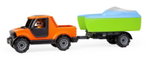 Количка за игра Пикап с лодка и ремарке Truckies, 35 см, Lena - Image 4