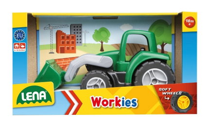 Количка за игра Трактор Workies, 14 см, Lena